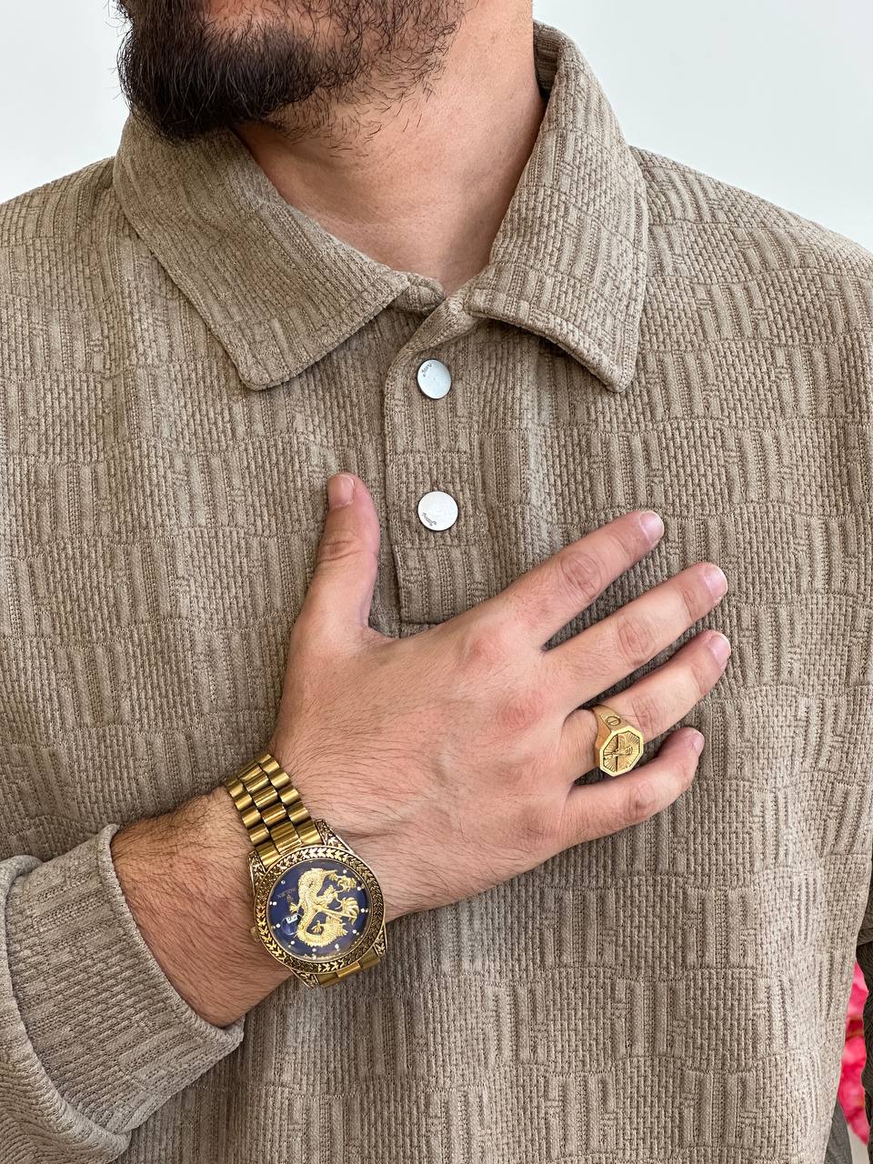 بلوز مخمل دو دکمه